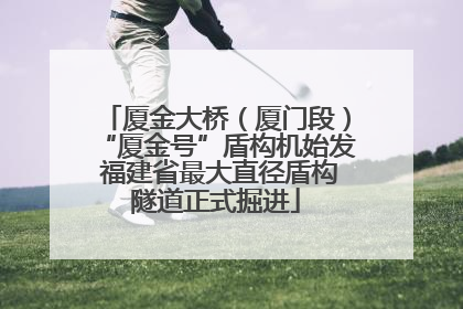 厦金大桥（厦门段）“厦金号”盾构机始发 福建省最大直径盾构隧道正式掘进