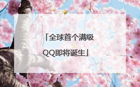 全球首个满级QQ即将诞生