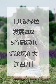 共谋绿色发展2025首届绿电铝论坛在大通召开
