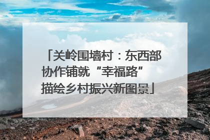 关岭围墙村：东西部协作铺就“幸福路” 描绘乡村振兴新图景