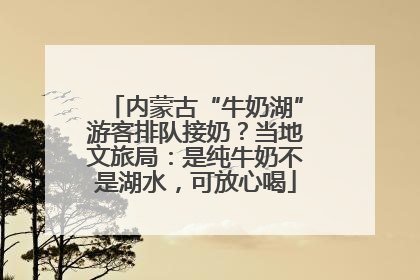 内蒙古“牛奶湖”游客排队接奶？当地文旅局：是纯牛奶不是湖水，可放心喝