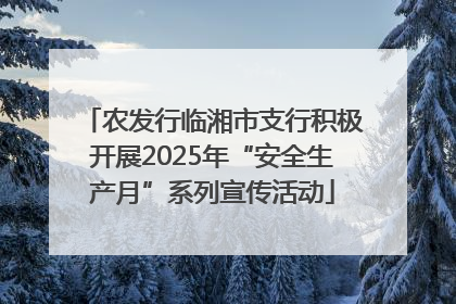 农发行临湘市支行积极开展2025年“安全生产月”系列宣传活动