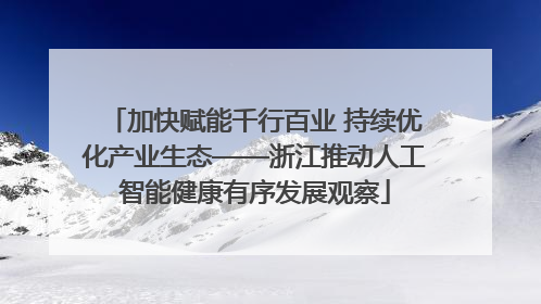 加快赋能千行百业 持续优化产业生态——浙江推动人工智能健康有序发展观察
