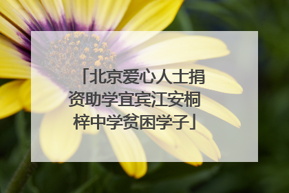 北京爱心人士捐资助学宜宾江安桐梓中学贫困学子