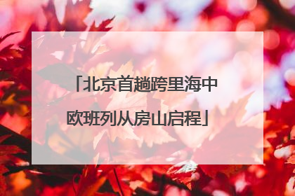 北京首趟跨里海中欧班列从房山启程