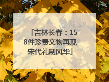 吉林长春：158件珍贵文物再现宋代礼制风华