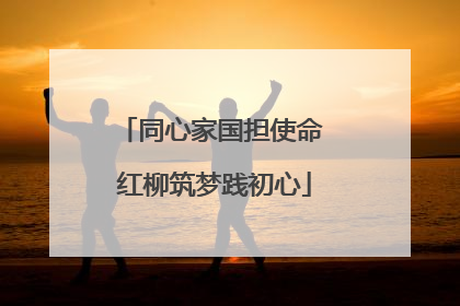 同心家国担使命 红柳筑梦践初心