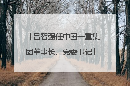 吕智强任中国一重集团董事长、党委书记