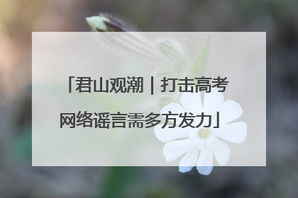 君山观潮｜打击高考网络谣言需多方发力