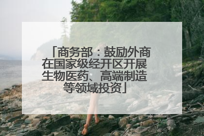商务部：鼓励外商在国家级经开区开展生物医药、高端制造等领域投资