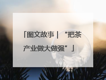 图文故事｜“把茶产业做大做强”