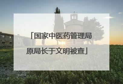 国家中医药管理局原局长于文明被查