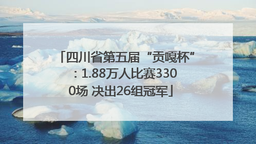四川省第五届“贡嘎杯”：1.88万人比赛3300场 决出26组冠军