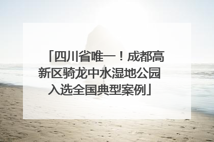 四川省唯一！成都高新区骑龙中水湿地公园入选全国典型案例
