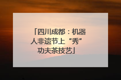 四川成都：机器人非遗节上“秀”功夫茶技艺
