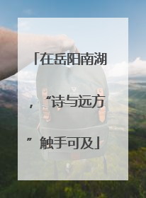 在岳阳南湖，“诗与远方”触手可及
