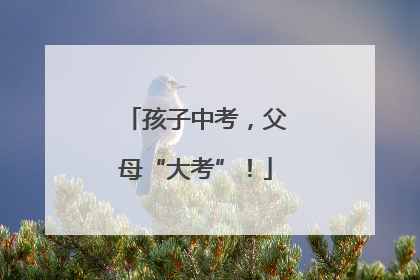 孩子中考，父母“大考”！