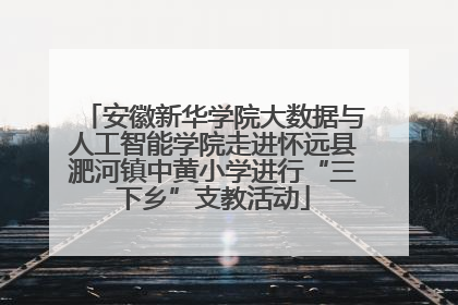 安徽新华学院大数据与人工智能学院走进怀远县淝河镇中黄小学进行“三下乡”支教活动