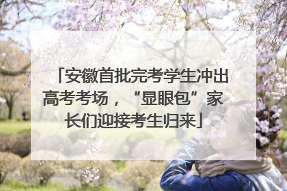安徽首批完考学生冲出高考考场，“显眼包”家长们迎接考生归来
