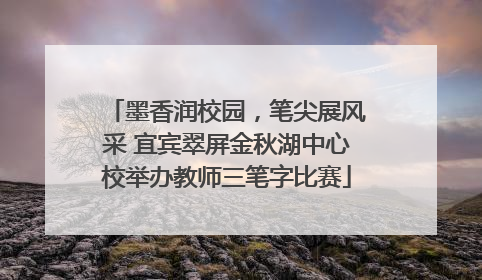 墨香润校园，笔尖展风采 宜宾翠屏金秋湖中心校举办教师三笔字比赛