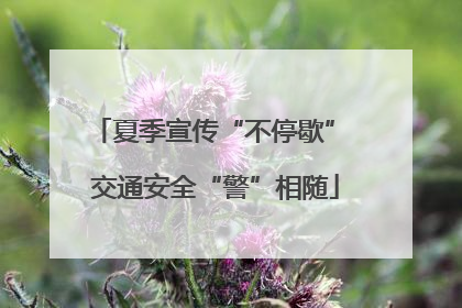 夏季宣传“不停歇” 交通安全“警”相随