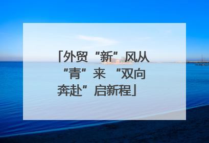 外贸“新”风从“青”来 “双向奔赴”启新程
