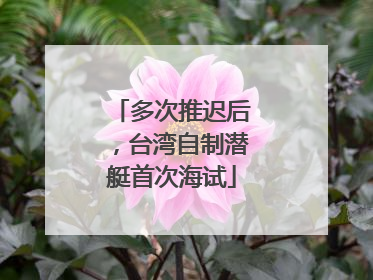 多次推迟后，台湾自制潜艇首次海试