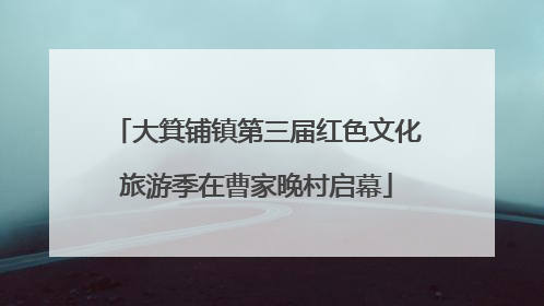 大箕铺镇第三届红色文化旅游季在曹家晚村启幕