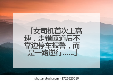 女司机首次上高速，走错匝道后不靠边停车报警，而是一路逆行……