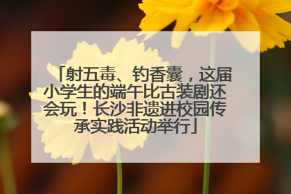 射五毒、钓香囊，这届小学生的端午比古装剧还会玩！长沙非遗进校园传承实践活动举行