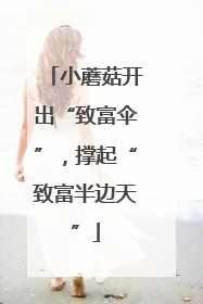 小蘑菇开出“致富伞”，撑起“致富半边天”