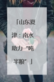 山东夏津：南水助力“吨半粮”