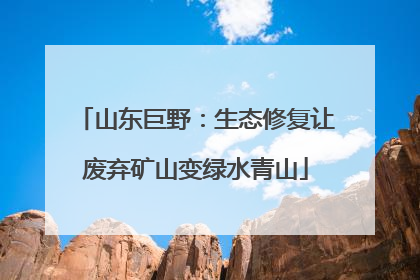 山东巨野：生态修复让废弃矿山变绿水青山