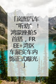 岚图汽车“听劝”！鸿蒙座舱5首搭，FREE+湾区车展实车内饰正式曝光