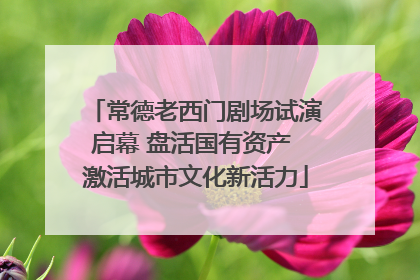 常德老西门剧场试演启幕 盘活国有资产 激活城市文化新活力