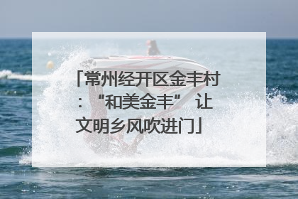 常州经开区金丰村：“和美金丰” 让文明乡风吹进门