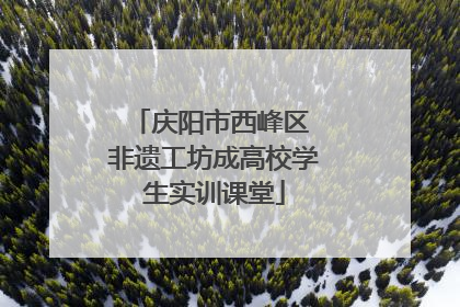 庆阳市西峰区 非遗工坊成高校学生实训课堂