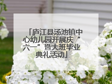 庐江县汤池镇中心幼儿园开展庆“六一”暨大班毕业典礼活动