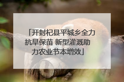开封杞县平城乡全力抗旱保苗 新型灌溉助力农业节本增效