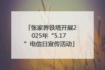 张家界铁塔开展2025年“5.17”电信日宣传活动