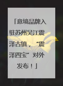 意境品牌入驻苏州吴江震泽古镇，“震泽四宝”对外发布！
