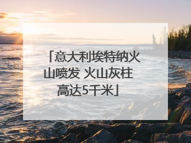 意大利埃特纳火山喷发 火山灰柱高达5千米