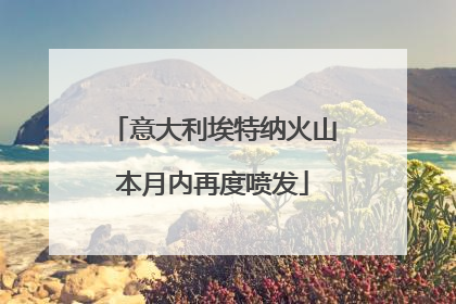 意大利埃特纳火山本月内再度喷发