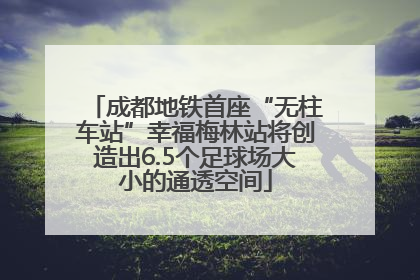 成都地铁首座“无柱车站”幸福梅林站将创造出6.5个足球场大小的通透空间