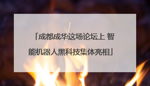 成都成华这场论坛上 智能机器人黑科技集体亮相