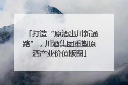 打造“原酒出川新通路”，川酒集团重塑原酒产业价值版图