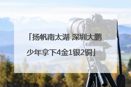 扬帆南太湖 深圳大鹏少年拿下4金1银2铜