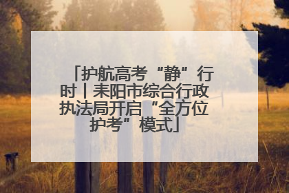 护航高考“静”行时丨耒阳市综合行政执法局开启“全方位护考”模式