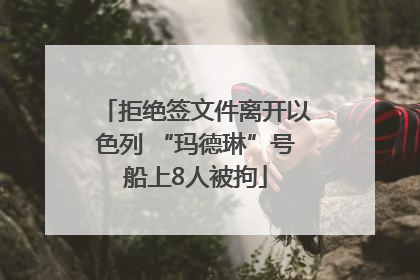 拒绝签文件离开以色列 “玛德琳”号船上8人被拘
