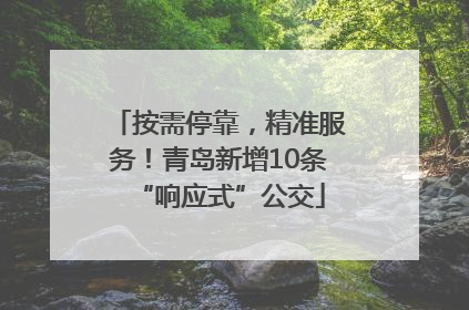 按需停靠，精准服务！青岛新增10条“响应式”公交